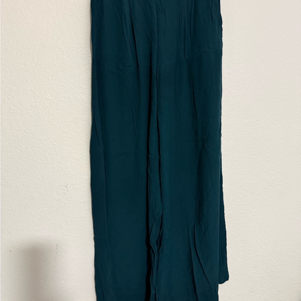 Free People Teal Wide Leg Pants - Picture 7 of 8